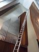 Organ chamber roof is 33' above chancel floor
